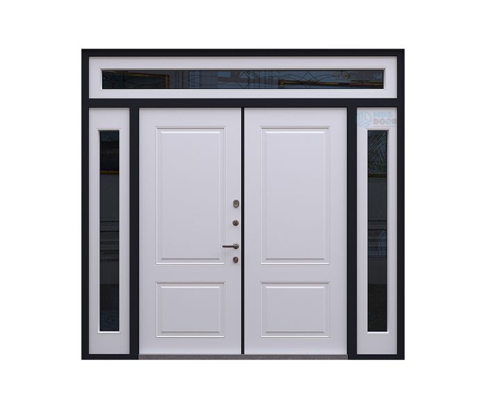 Входная дверь «Fusion» с верхней и боковыми фрамугами