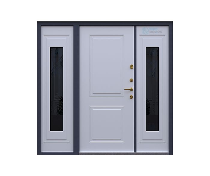 Входная дверь «Агора» двупольная с боковыми фрамугами
