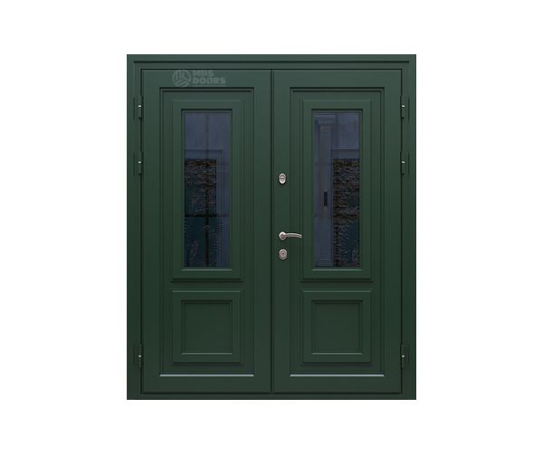 Двухстворчатая входная дверь «Англия» с остеклением