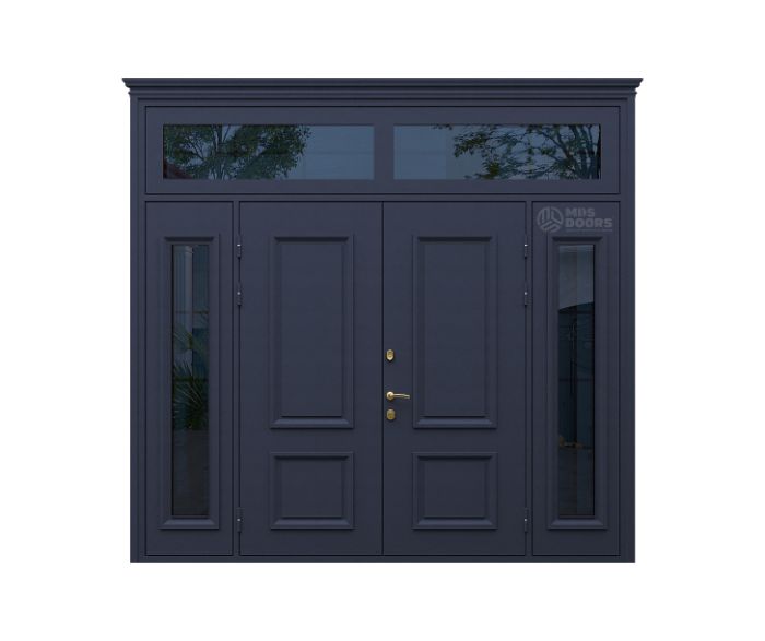 Входная дверь «Армада» двупольная с боковыми и верхней фрамугами