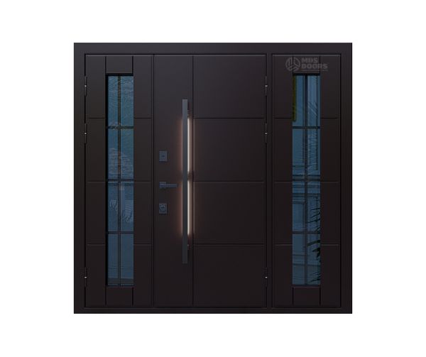 Входная дверь «Бастион Хайтек» с боковыми фрамугами
