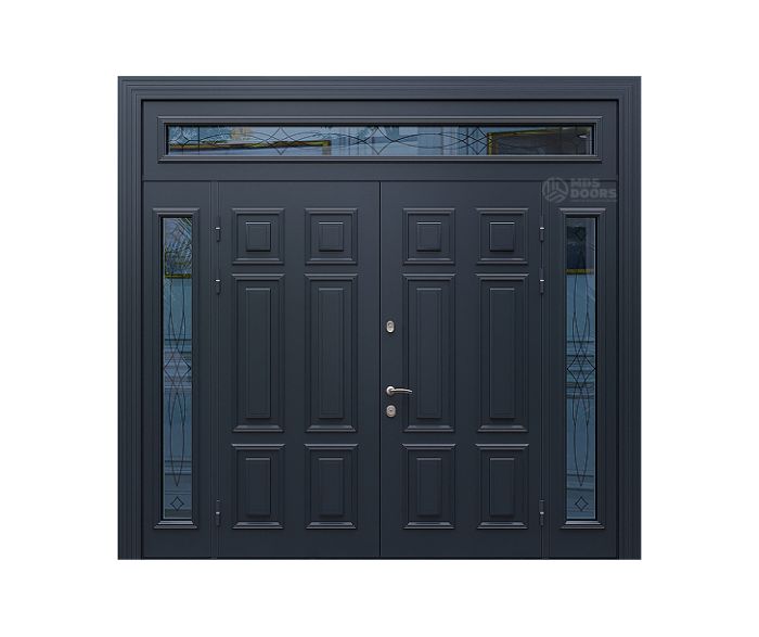 Входная дверь «Fusion» с верхней и боковыми фрамугами