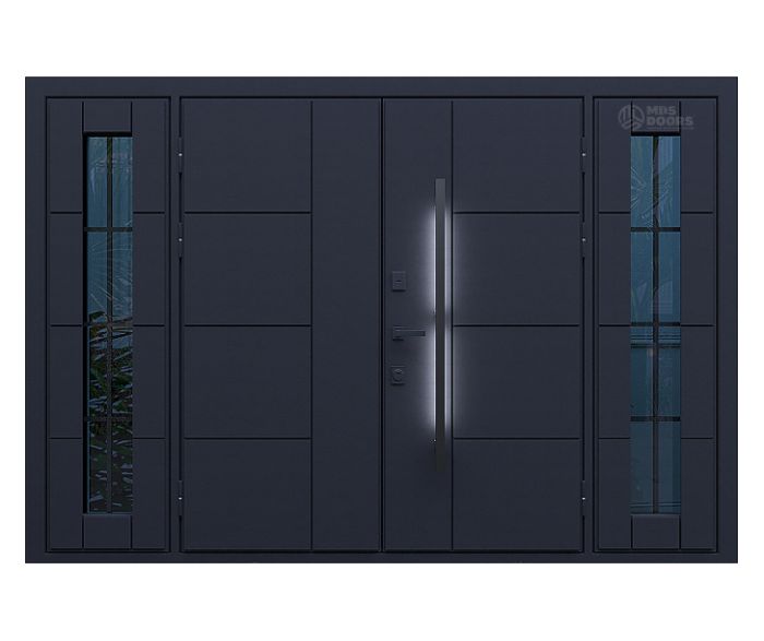 Входная дверь «Бастион Хайтек» с боковыми фрамугами