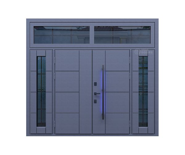 Входная дверь «Бастион Хайтек» с боковыми и верхней фрамугами