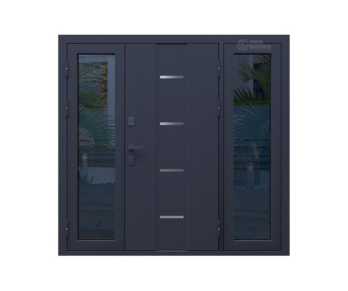 Входная дверь «Горизонт» с боковым остеклением и терморазрывом